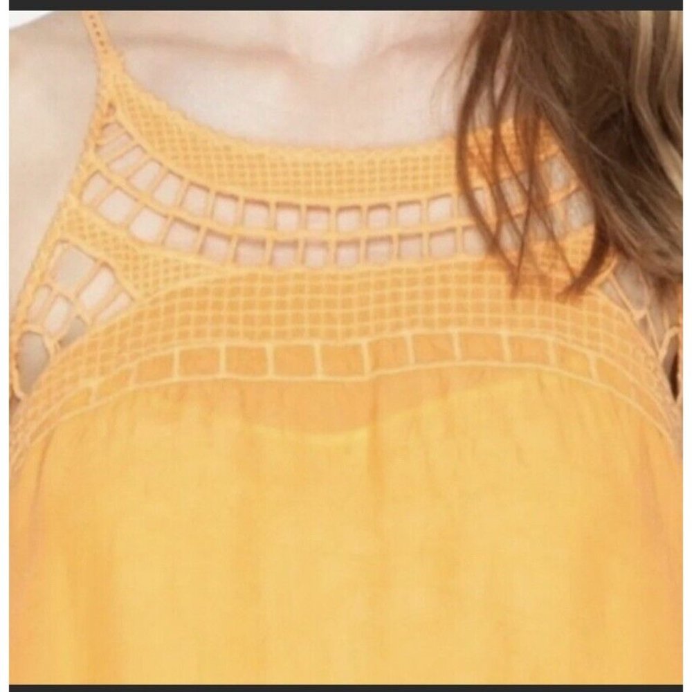 Johnny Was Women's Gigi crochet Tank Tunic Size Small Tangerine NWT - Picture 5 of 9